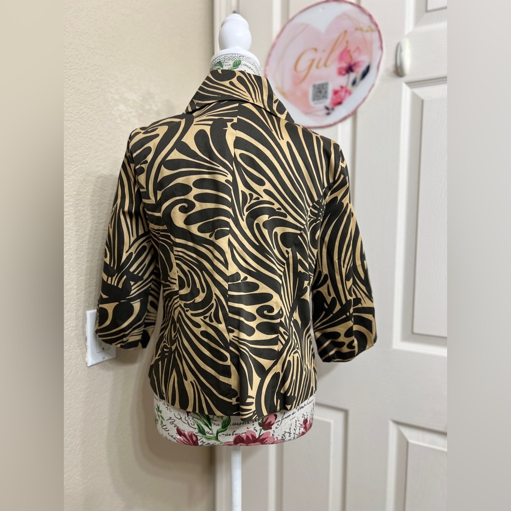 Black and Tan Patterned Jacket NWT - image 3